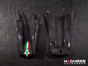 Alfa Romeo Giulia Steering Wheel Trim - Carbon Fiber - Lower Trim Set - QV Logo - QV Model Alfa Romeo Giulia Steering Wheel Trim - Carbon Fiber - Lower Trim Set - QV Logo - QV Model